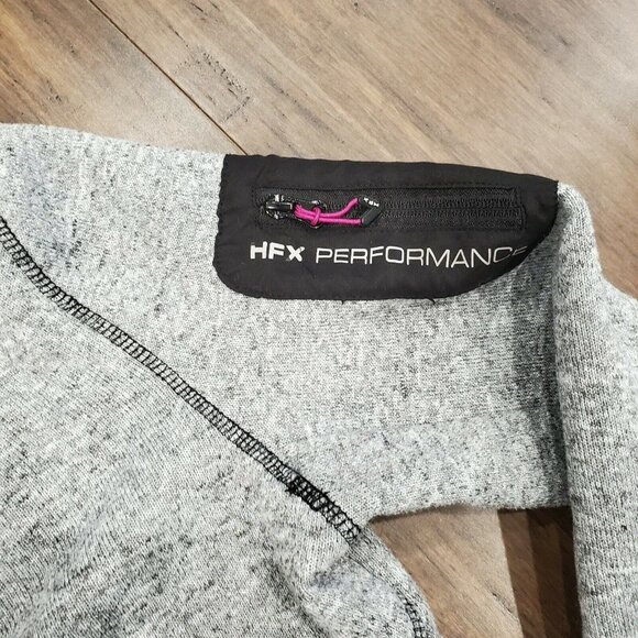 HFX High Performance Full Zip Hoodie in Heather Gray-Women Size M Heavy Duty - Picture 3 of 9